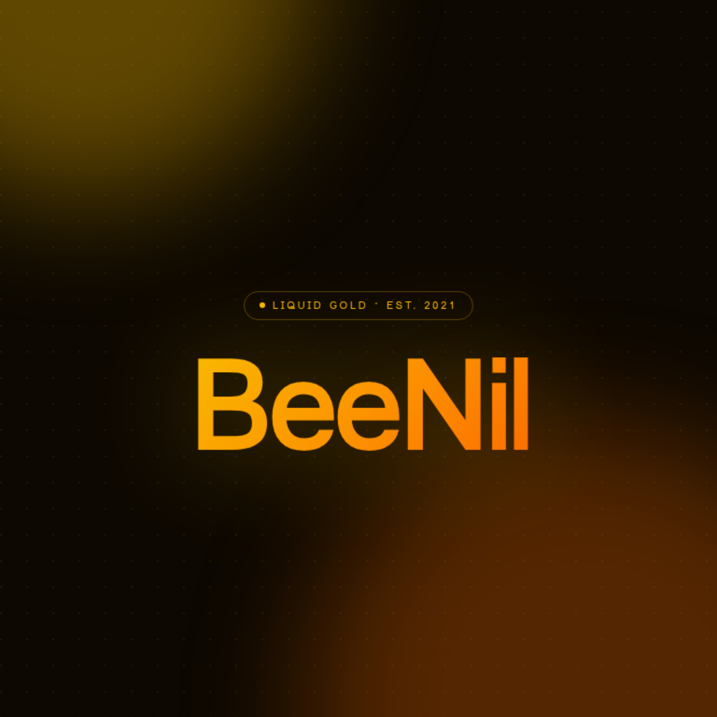 BeeNil logo on a dark background with gradient effect