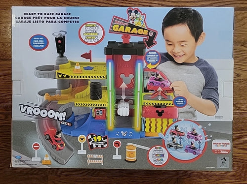 Disney Junior Mickey Mouse Ready to Race Garage 19 Piece Vehicle Playset New Toy